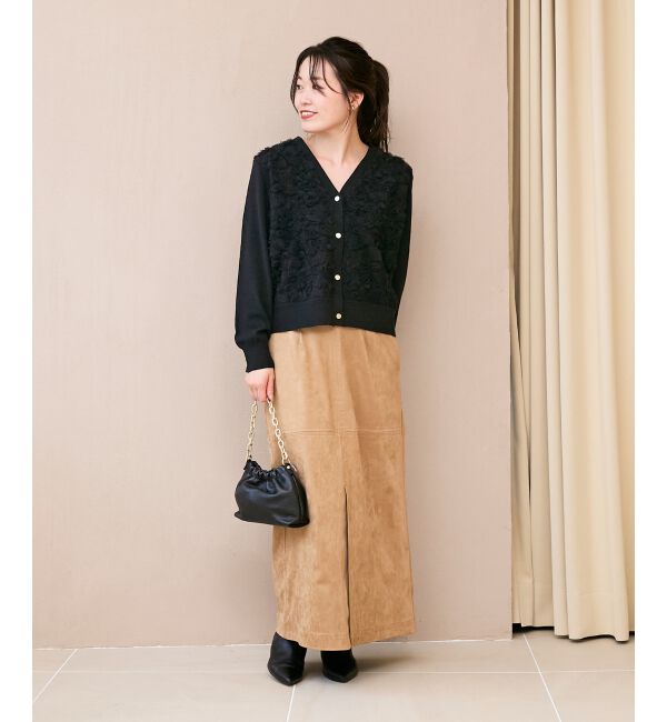  「リバーフェイクスエードタイトスカート」|タイト|