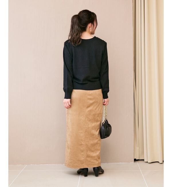  「リバーフェイクスエードタイトスカート」|タイト|