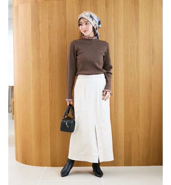  「リバーフェイクスエードタイトスカート」|タイト|