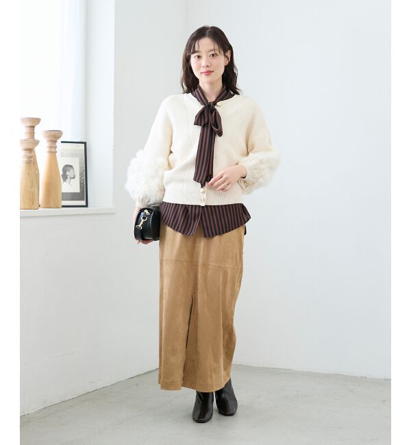  「リバーフェイクスエードタイトスカート」|タイト|