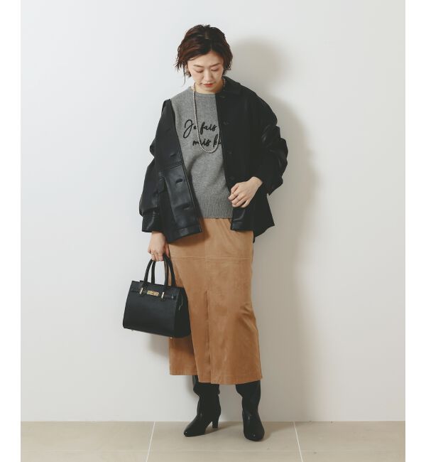  「リバーフェイクスエードタイトスカート」|タイト|