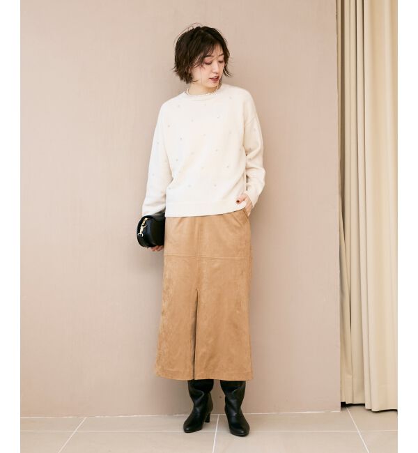  「リバーフェイクスエードタイトスカート」|タイト|