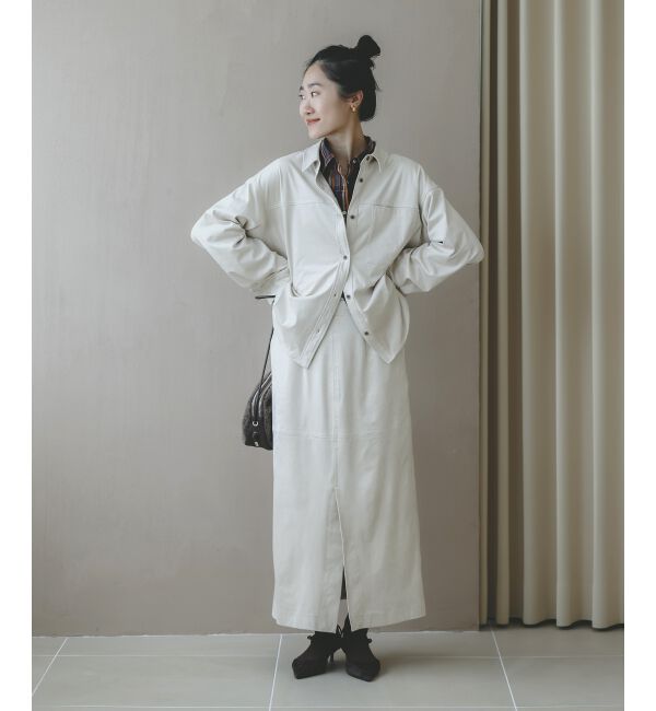  「リバーフェイクスエードタイトスカート」|タイト|