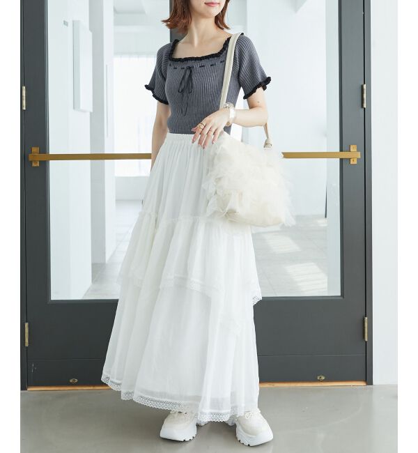 MAJESTICLEGON「ティアードヘムラインスカート」|スカート|