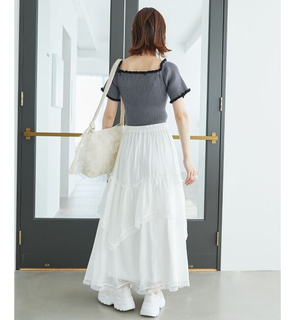 MAJESTICLEGON「ティアードヘムラインスカート」|スカート|