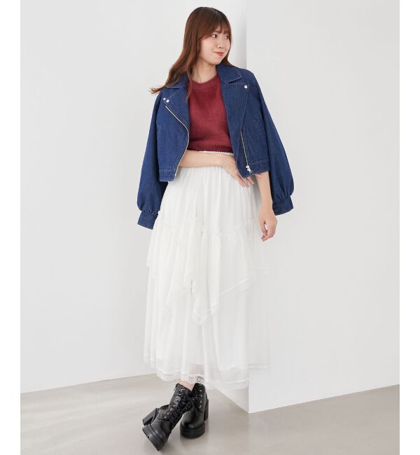 MAJESTICLEGON「ティアードヘムラインスカート」|スカート|
