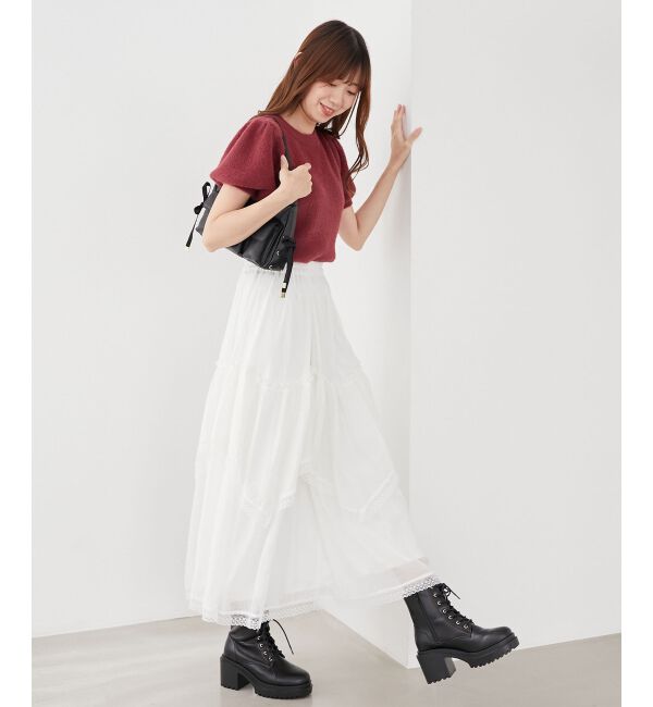 MAJESTICLEGON「ティアードヘムラインスカート」|スカート|