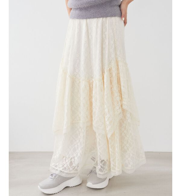 MAJESTICLEGON「ティアードヘムラインスカート」|スカート|
