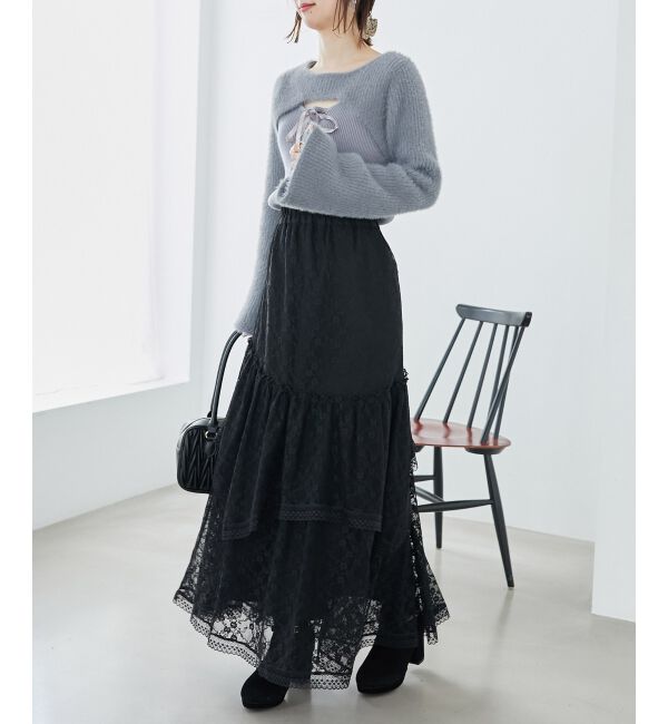 MAJESTICLEGON「ティアードヘムラインスカート」|スカート|