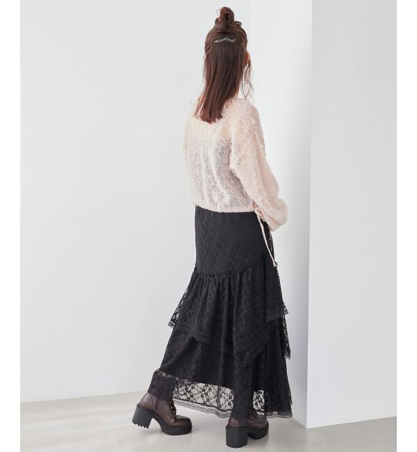 MAJESTICLEGON「ティアードヘムラインスカート」|スカート|