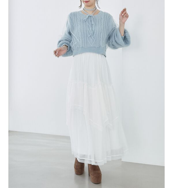 MAJESTICLEGON「ティアードヘムラインスカート」|スカート|