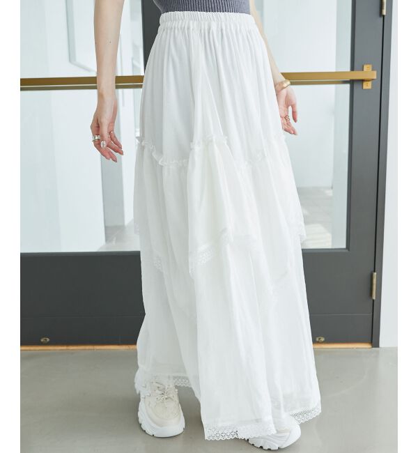 MAJESTICLEGON「ティアードヘムラインスカート」|スカート|