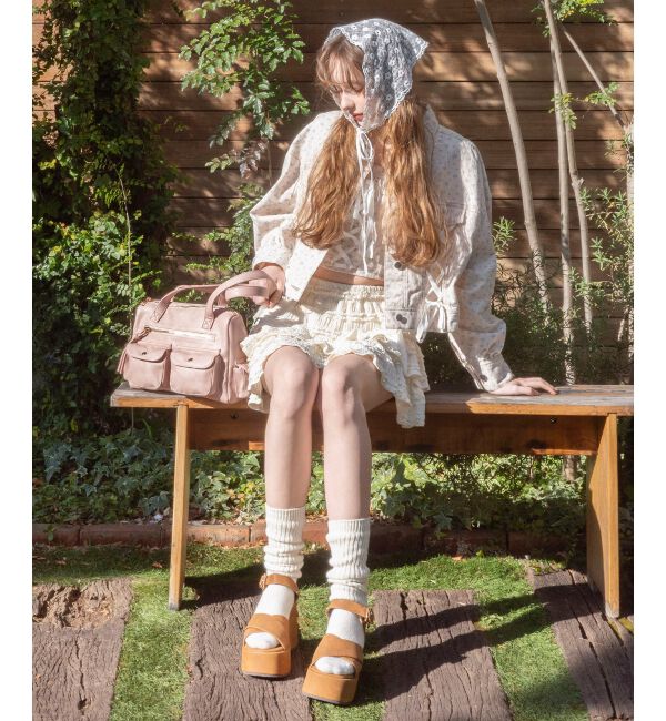 MAJESTICLEGON「カットレースフリルミニスカパン」|スカート|