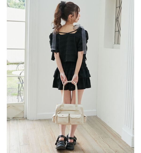 MAJESTICLEGON「カットレースフリルミニスカパン」|スカート|