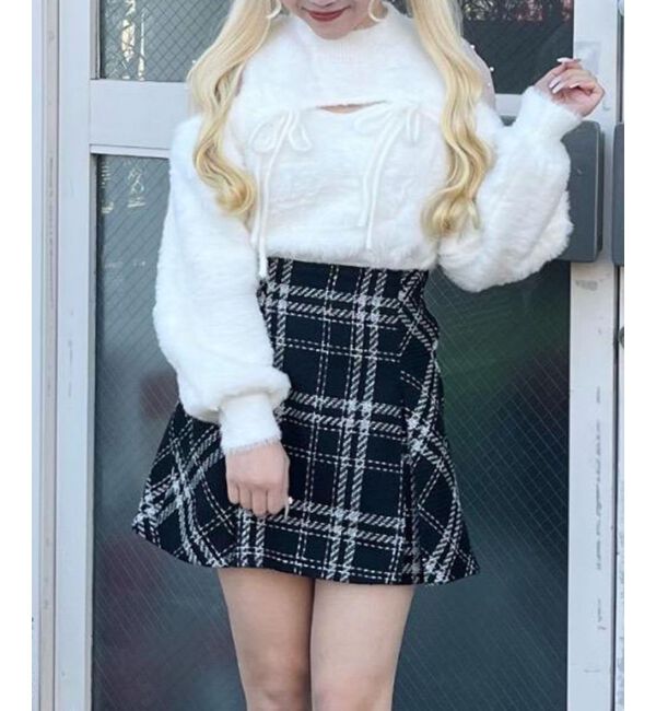  「デコルテオープンシアーショルダーニット」|ニット・セーター|