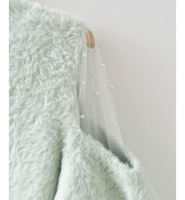  「デコルテオープンシアーショルダーニット」|ニット・セーター|