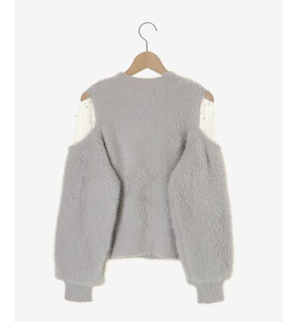  「デコルテオープンシアーショルダーニット」|ニット・セーター|