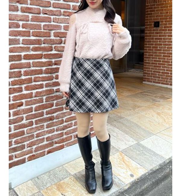  「デコルテオープンシアーショルダーニット」|ニット・セーター|