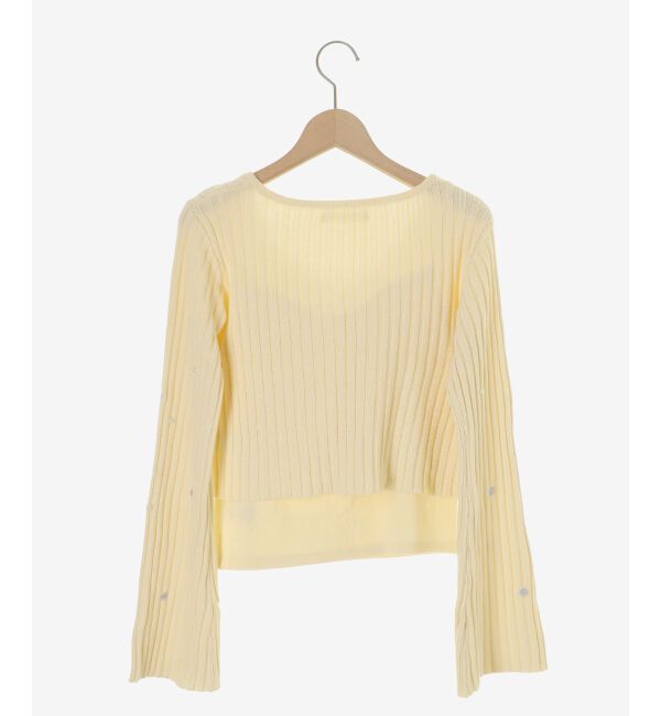  「キャミセットフラワー刺繍カーデ」|カーディガン|