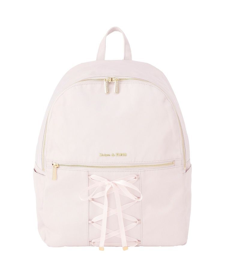 Maison de FLEUR「撥水加工レースアップリボンリュック」|リュック|