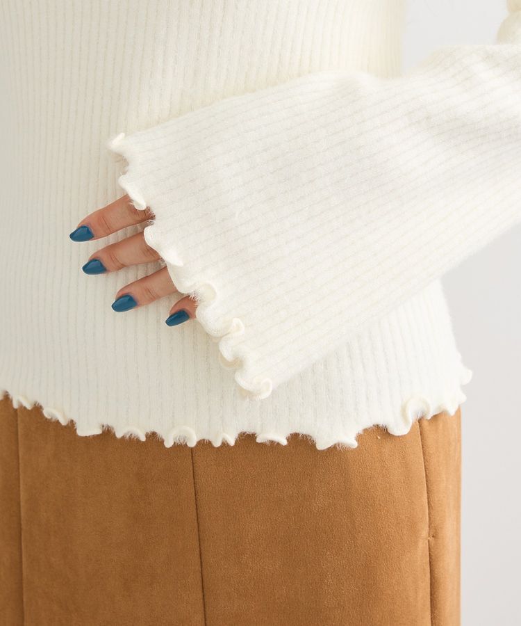 Green Parks「・swing by ウラシャギーフレアスリーブニット」|ニット・セーター|