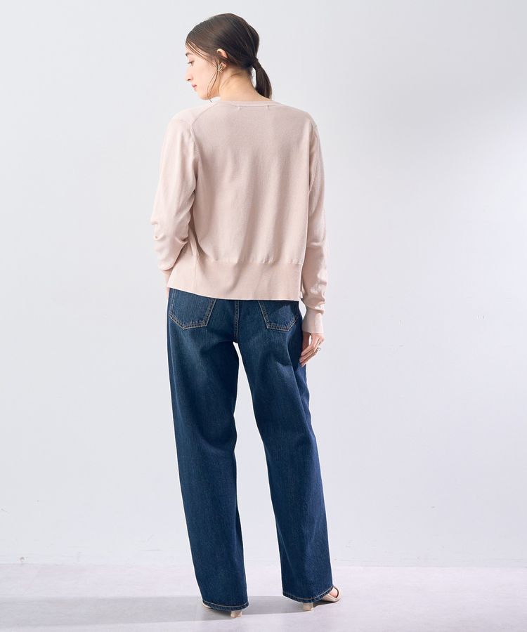 YECCA VECCA「ラメ混クルーネックカーディガン」|カーディガン|