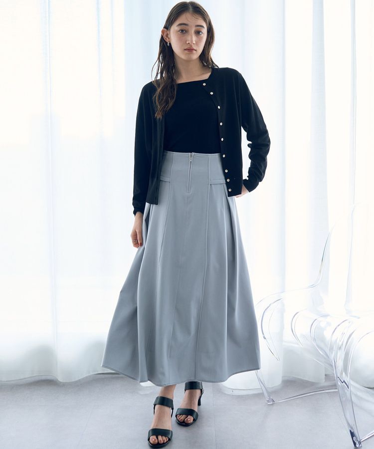 YECCA VECCA「ラメ混クルーネックカーディガン」|カーディガン|