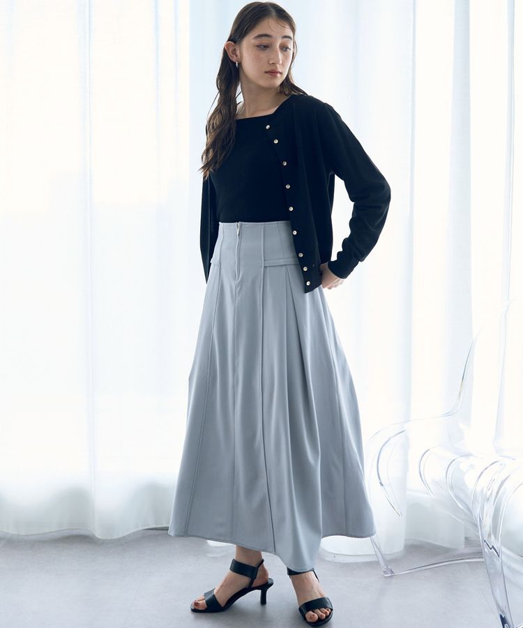 YECCA VECCA「ラメ混クルーネックカーディガン」|カーディガン|