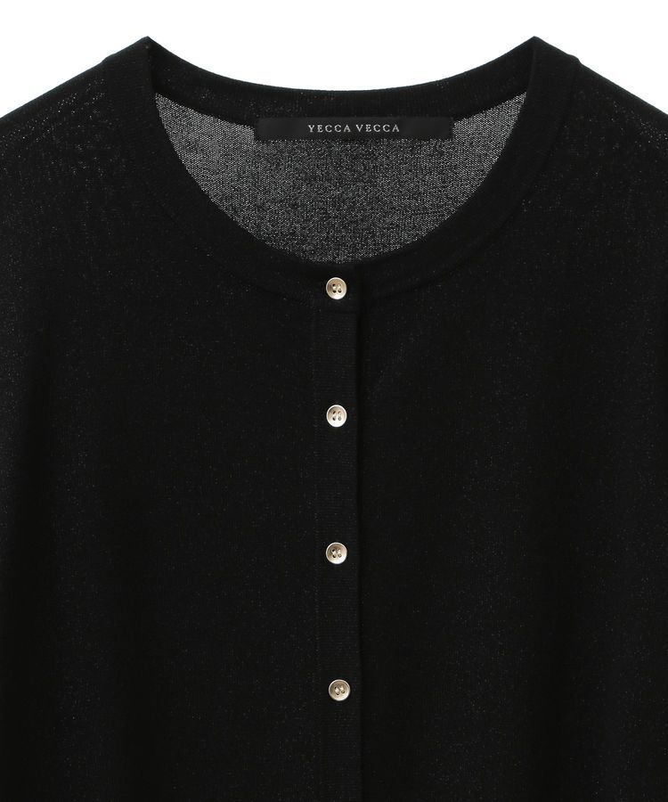 YECCA VECCA「ラメ混クルーネックカーディガン」|カーディガン|