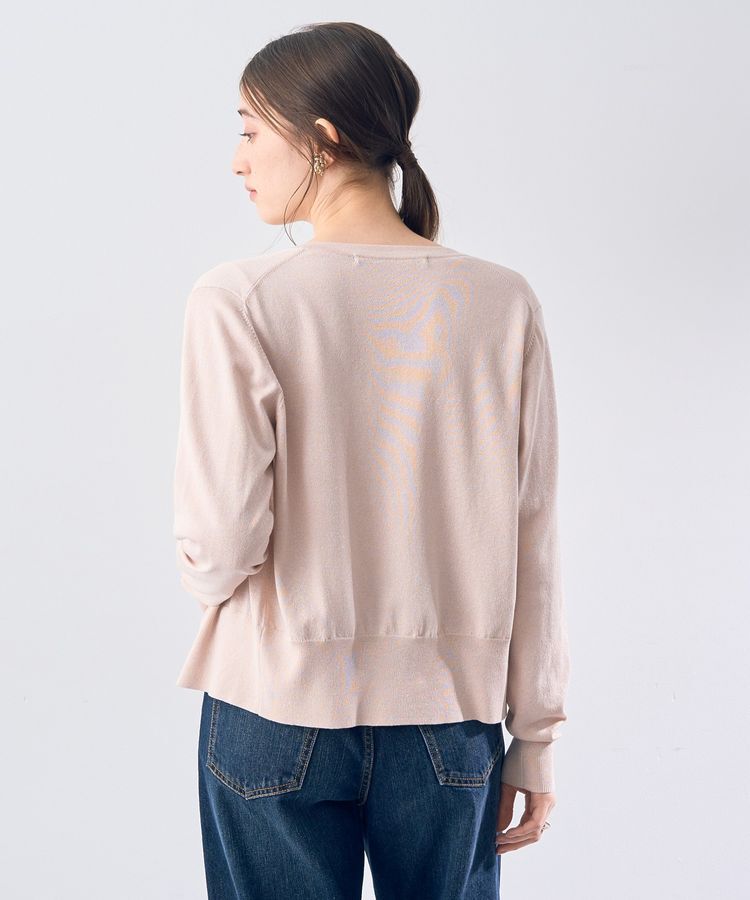 YECCA VECCA「ラメ混クルーネックカーディガン」|カーディガン|