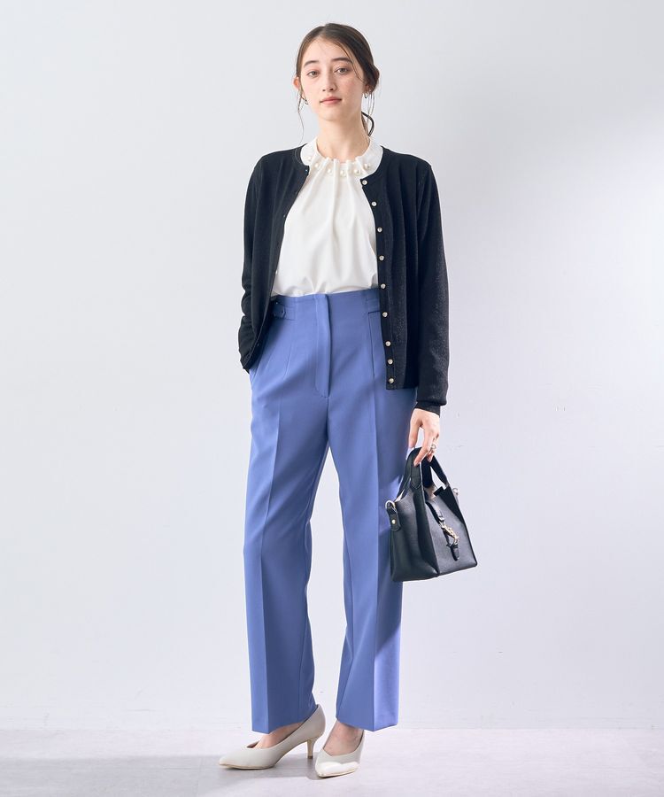 YECCA VECCA「ラメ混クルーネックカーディガン」|カーディガン|