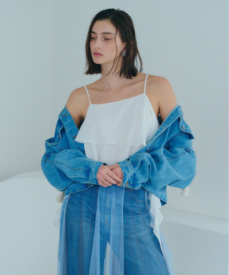 Editt by YECCA VECCA「アシメラッフルオーバーキャミ」|キャミソール|