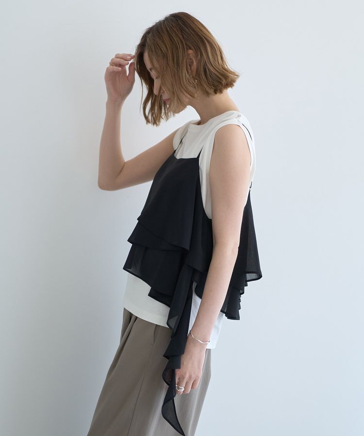 Editt by YECCA VECCA「アシメラッフルオーバーキャミ」|キャミソール|
