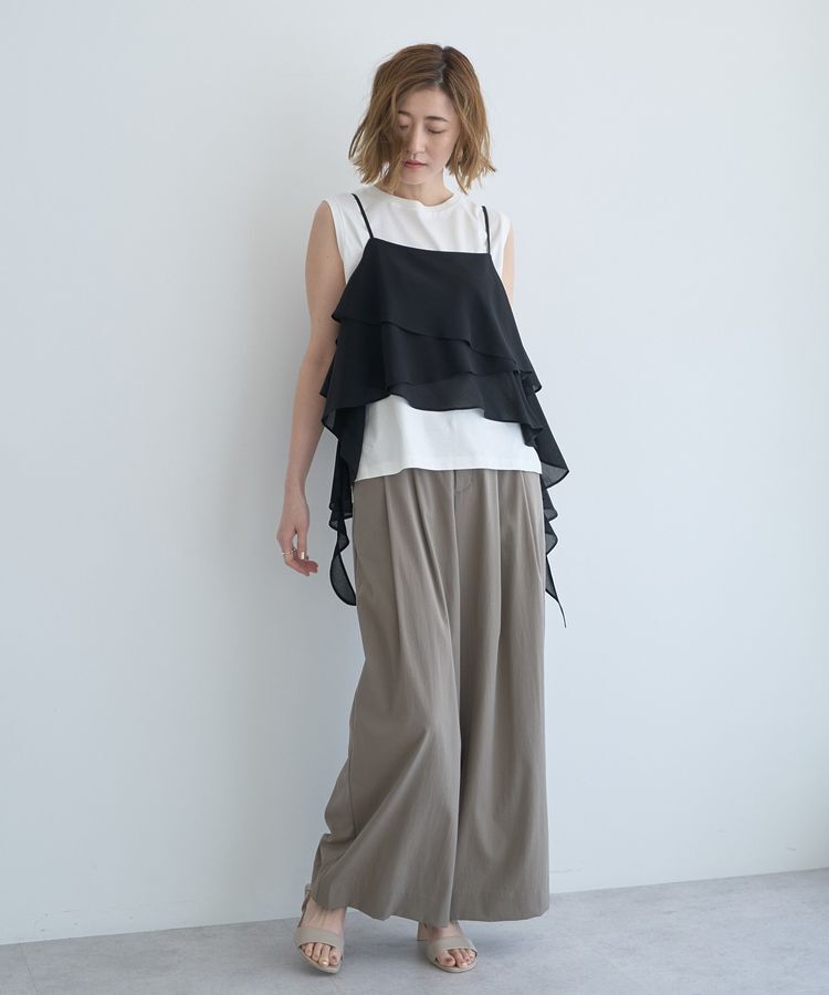 Editt by YECCA VECCA「アシメラッフルオーバーキャミ」|キャミソール|