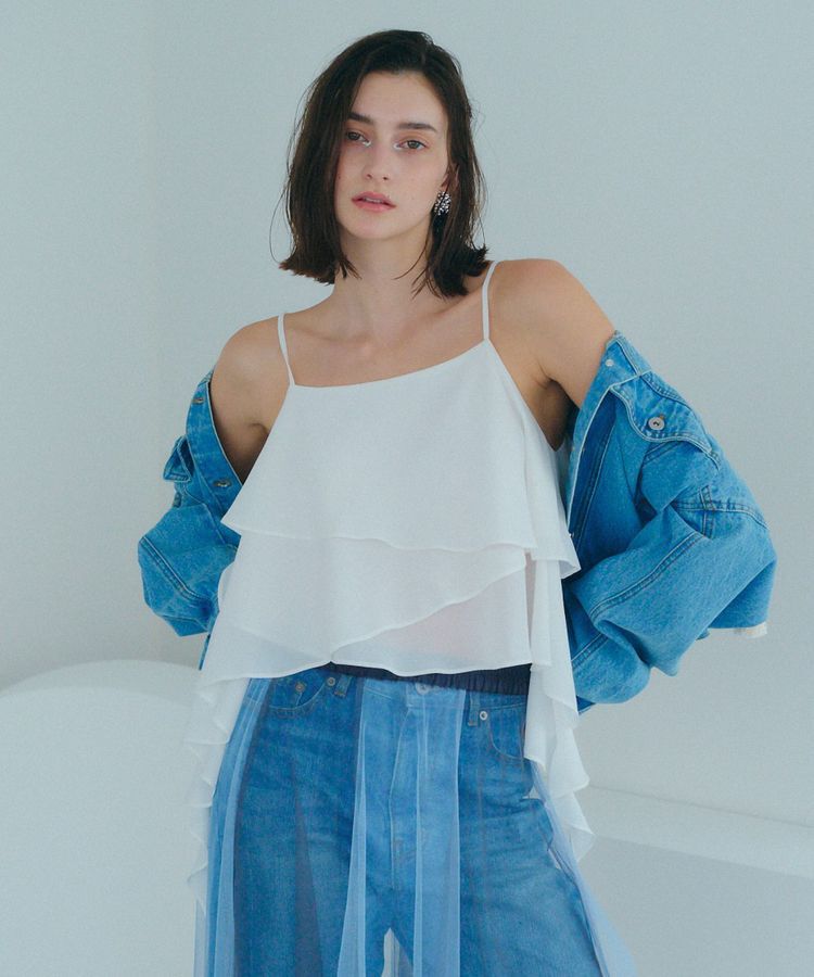 Editt by YECCA VECCA「アシメラッフルオーバーキャミ」|キャミソール|