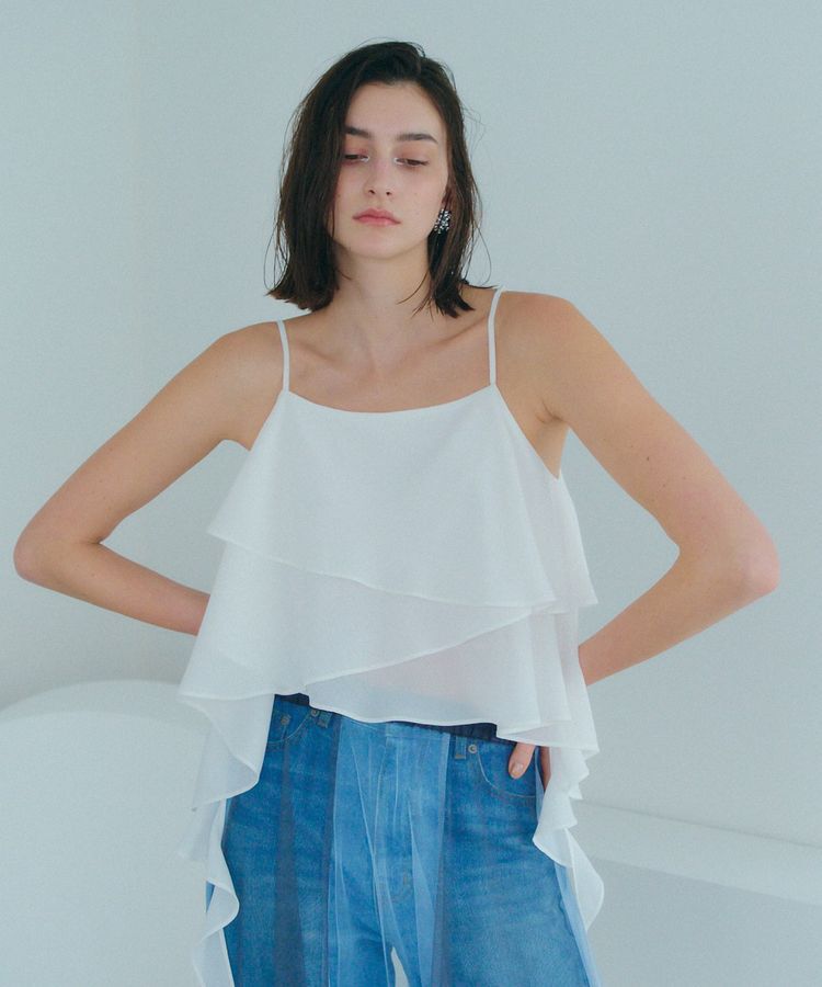 Editt by YECCA VECCA「アシメラッフルオーバーキャミ」|キャミソール|