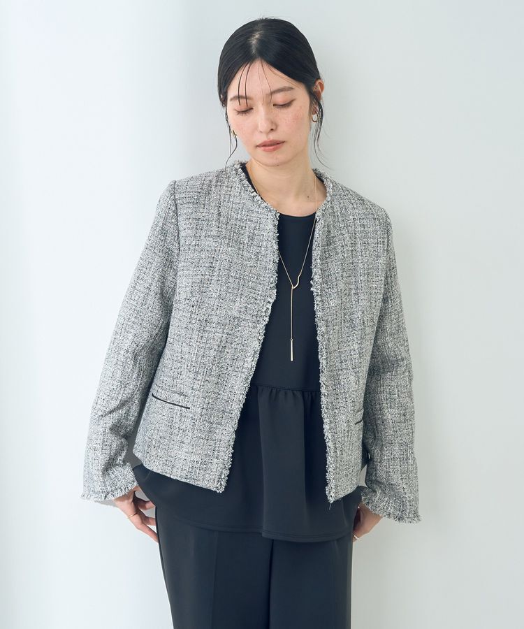 YECCA VECCA「ツイードジャケット」|テーラードジャケット|