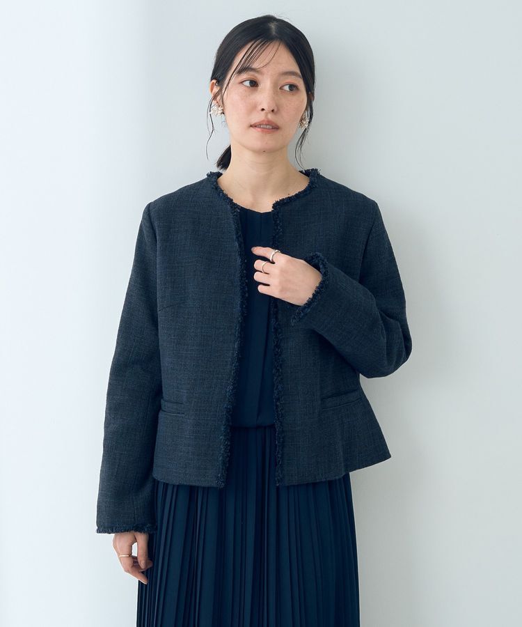 YECCA VECCA「ツイードジャケット」|テーラードジャケット|