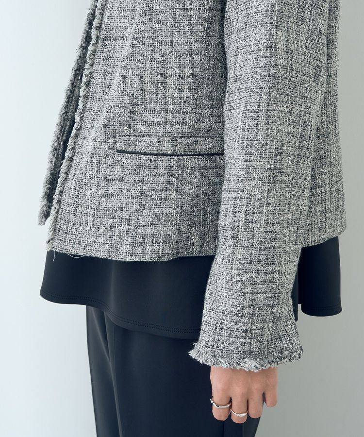 YECCA VECCA「ツイードジャケット」|テーラードジャケット|