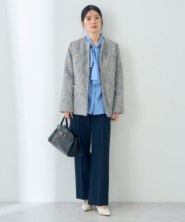 YECCA VECCA「金釦ツイードジャケット」|テーラードジャケット|