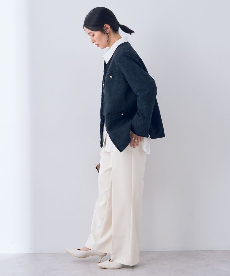 YECCA VECCA「金釦ツイードジャケット」|テーラードジャケット|