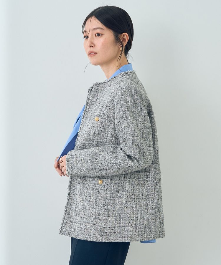YECCA VECCA「金釦ツイードジャケット」|テーラードジャケット|