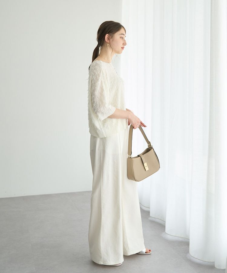 YECCA VECCA「2wayリボンフリンジニットカーディガン」|カーディガン|