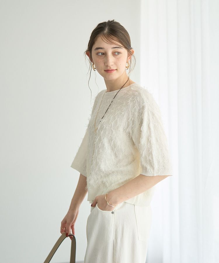 YECCA VECCA「2wayリボンフリンジニットカーディガン」|カーディガン|