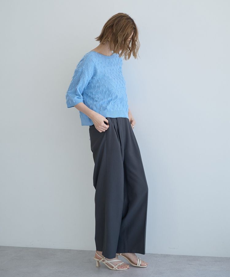 YECCA VECCA「2wayリボンフリンジニットカーディガン」|カーディガン|