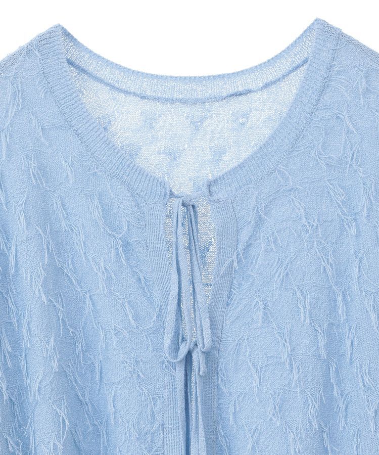 YECCA VECCA「2wayリボンフリンジニットカーディガン」|カーディガン|