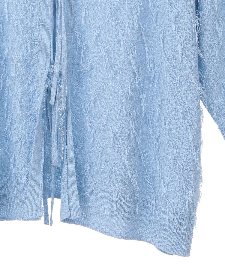 YECCA VECCA「2wayリボンフリンジニットカーディガン」|カーディガン|