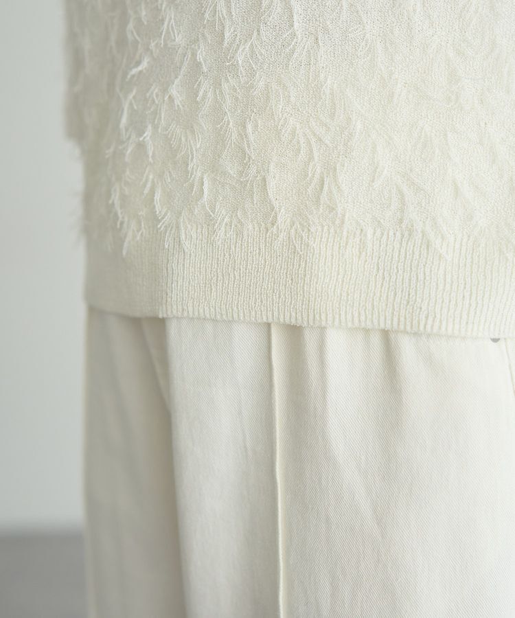 YECCA VECCA「2wayリボンフリンジニットカーディガン」|カーディガン|