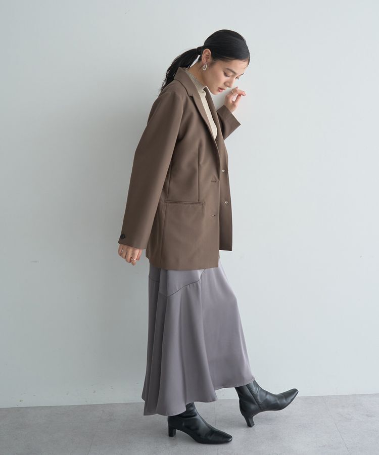 YECCA VECCA「2wayアシメデザインロングジャケット」|テーラードジャケット|