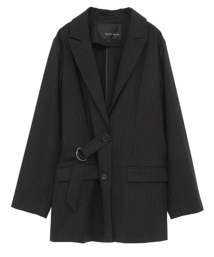 YECCA VECCA「2wayアシメデザインロングジャケット」|テーラードジャケット|